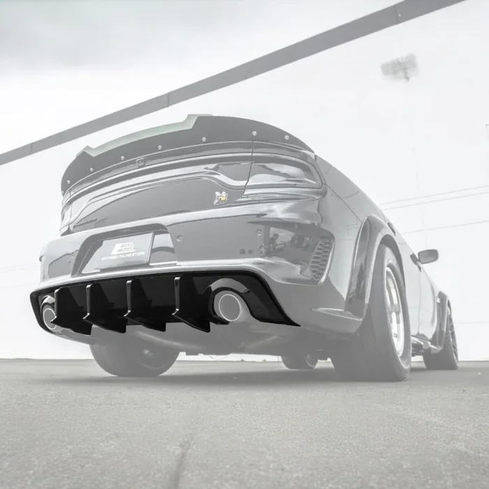 EOS 2020-2025 Charger Widebody | SRT Rear Bumper Exhaust Diffuser Glossy Black