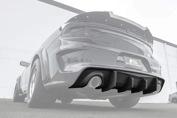 EOS 2020-2025 Dodge Charger Rear Bumper Exhaust Matte Black Diffuser