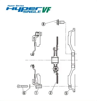 EXEDY HYPER SINGLE VF C.COVER ASSY For SUBARU Impreza GV8 VAB CH52S