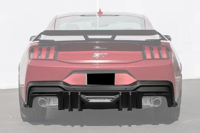 FFP 2024-2025 Ford Mustang Rear Bumper Matte Black Diffuser Dual Tips