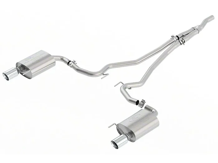 Ford Performance by Borla 2015-2021 Ford Mustang EcoBoost Touring Cat-Back Exhaust with Chrome Tips