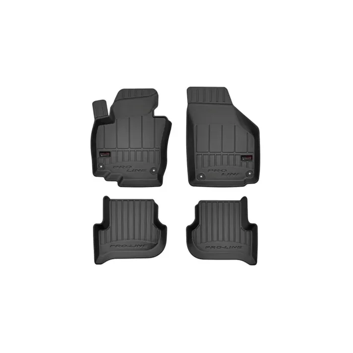 FROGUM 3D407183 Floor mat set for VW Touran I (1T1, 1T2) Elastomer, Front and Rear, Quantity 4, Black