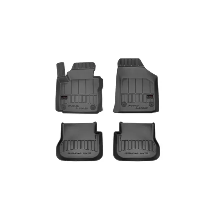 FROGUM 3D407350 Floor mat set for VW Caddy III Estate (2KB, 2KJ, 2CB, 2CJ) Elastomer, Front and Rear, Quantity 4, Black