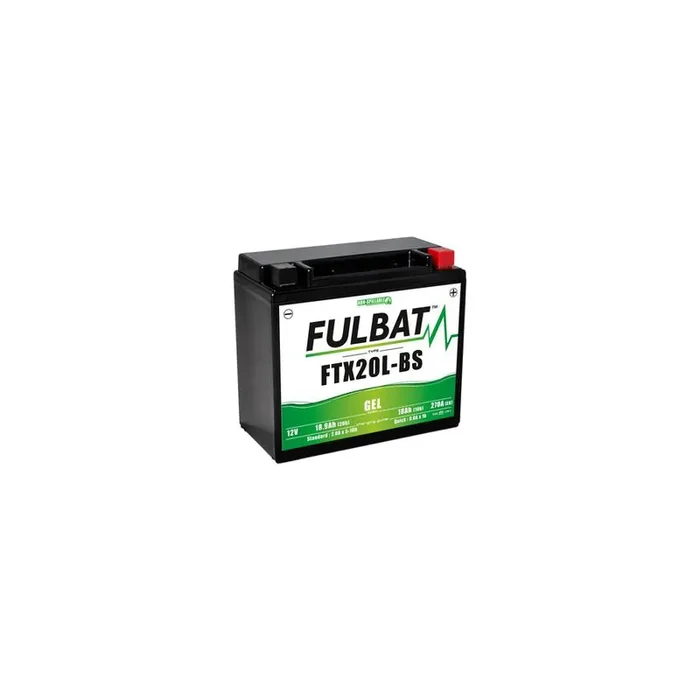 Fulbat FTX20L-BS GEL Motorcycle Battery