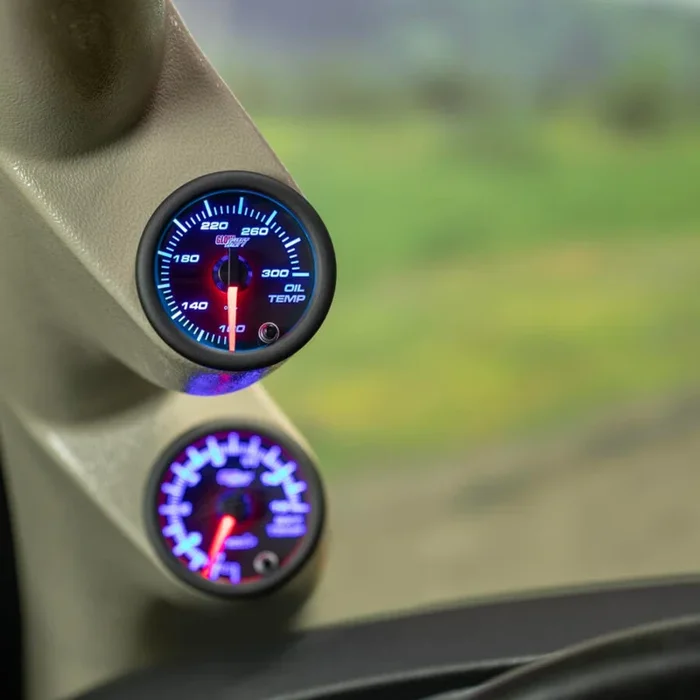 Glow Shift Black 7 Color Oil Temperature Gauge