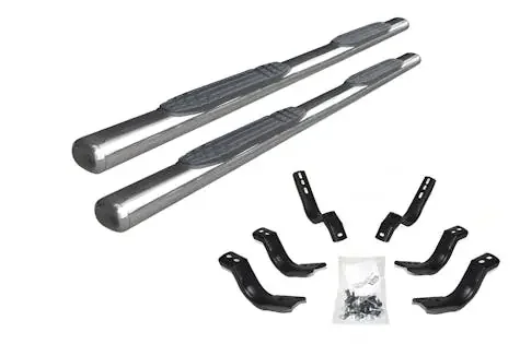 Go Rhino 104404787PS 4″ 1000 Series Side Steps With Mounting Bracket Kit