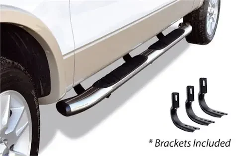 Go Rhino 685412680CC 5″ OE Xtreme Composite Side Steps with Mounting Brackets Kit – Chrome