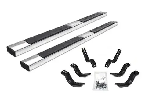 Go Rhino 6862439980PS 6″ OE Xtreme II Side Steps with Mounting Brackets Kit