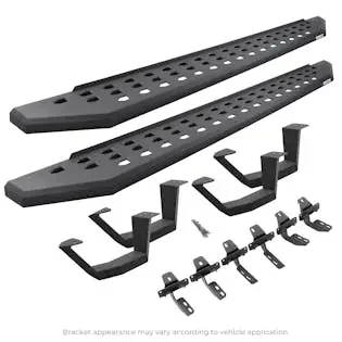 Go Rhino 6941808720PC RB20 Running Boards with Mounting Brackets, 2 Pairs Drop Steps Kit