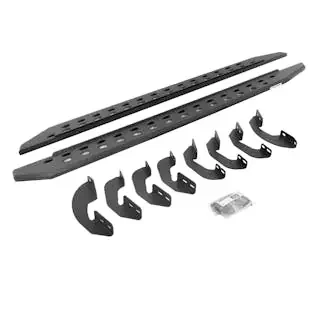 Go Rhino 69443687ST RB20 Slim Line Running Boards with Brackets Kit – Crew Max Only