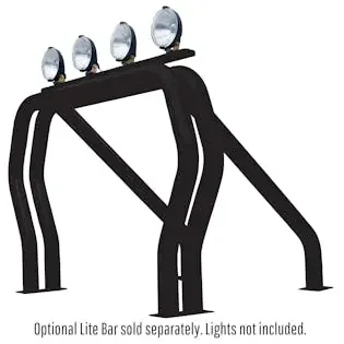 Go Rhino 9109370DSB Bed Bars Complete Kit – Double Bar/Single Kicker (Between wheel wells) – Black