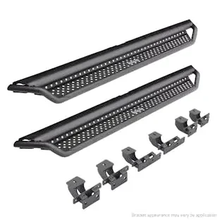 Go Rhino D14176T Dominator Xtreme D1 Side Steps with Rocker Panel Mounting Bracket Kit