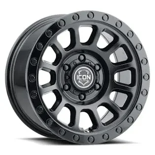 ICON Alloys 8018908350DB ICON ALLOYS HULSE DBL BLACK – 18 X 9 / 6 X 5.5 / 0MM / 5″ BS