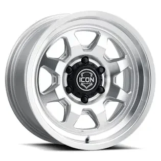 ICON Alloys 8117859057SM ICON ALLOYS NUEVO SILVER MACHINED – 17 X 8.5 / 6 X 5.5 / 25MM / 5.75″ BS