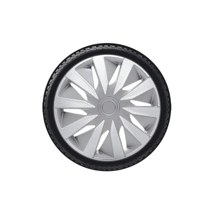 J-TEC Lazio Carbon J14141 Wheel trims 14 Inch Carbon, Silver