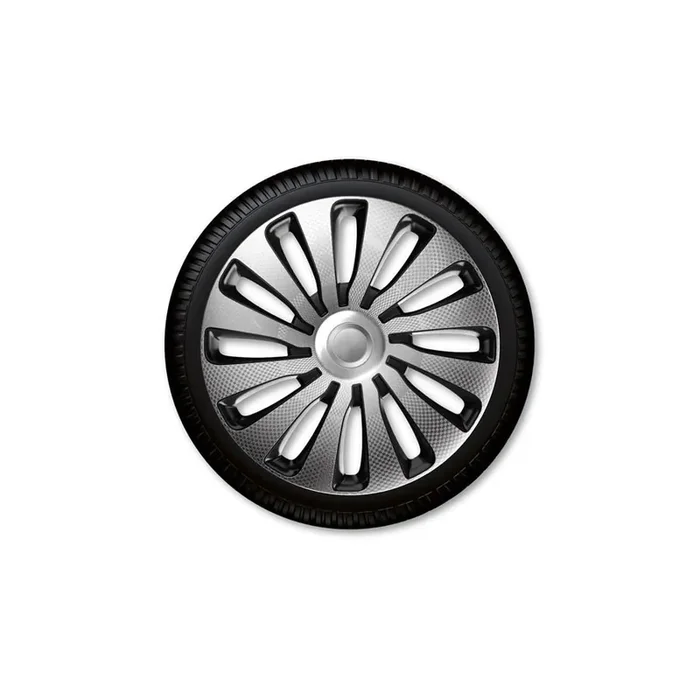 J-TEC Sepang carbon, Silver Black J13132 Wheel trims 13 Inch Black/Silver, Carbon