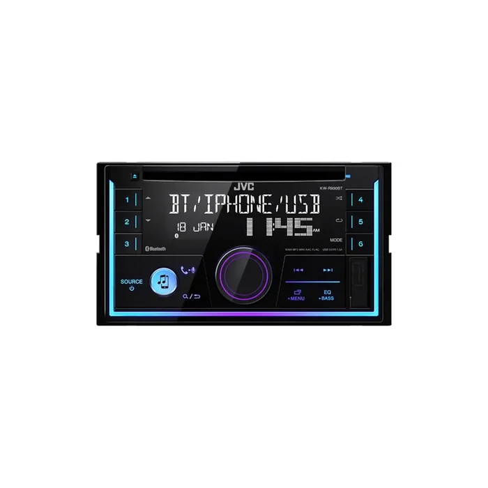 JVC KW-R930BT Car stereo 2 DIN, AOA 2.0, Made for iPod/iPhone, 14.4V, AAC, MP3, WMA, CD, Spotify Control