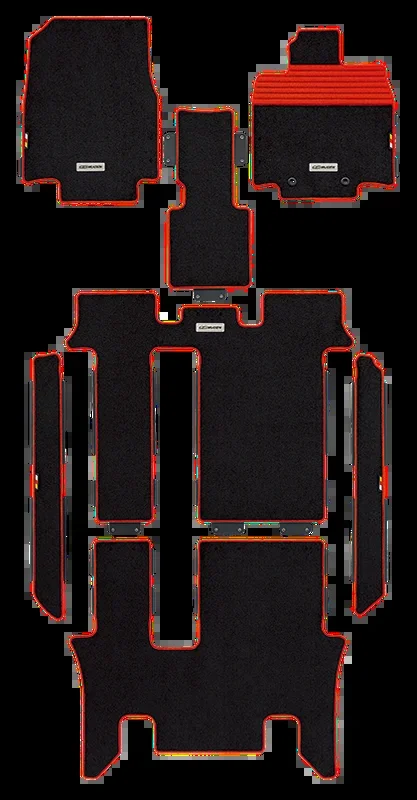 MUGEN Sports Mat Black-Red For STEPWGN RP1 RP2 RP3 RP4 08P15-XNB-K1S0-RD