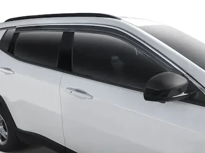 NEW! Husky Liners 2884075 Low Profile Ventvisor Deflector; Smoke with Chrome Trim; Outside Mount; 4 pc.