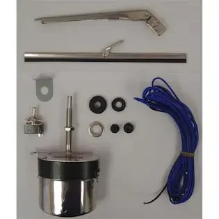 Omix-Ada 19101.03 Windshield Wiper Motor Kit, 12 Volt, Stainless Steel