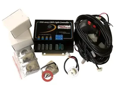 Race Sport Lighting RS-RTE3-307B(W) 4-LED Professional Strobe Light Kit (White)
