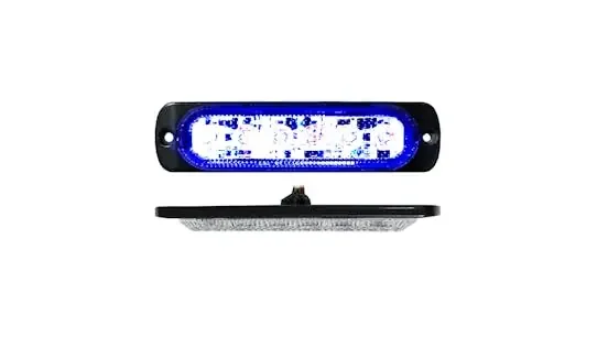 Race Sport Lighting RS70016B 6-LED Ultra Slim Flush Mount 19-Flash Pattern Marker Strobe Light (Blue)