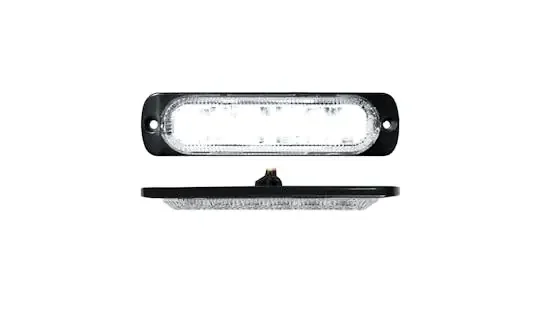 Race Sport Lighting RS70016W 6-LED Ultra Slim Flush Mount 19-Flash Pattern Marker Strobe Light (White)