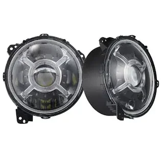 Race Sport Lighting RS9JLAAH 9in Jeep JL Adjustable Angle Beam 108-Watt headlight with DRL Functions