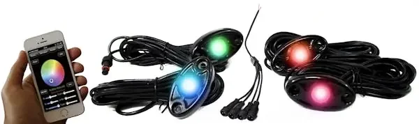 Race Sport Lighting RSLD4KITCS ColorSMART Smartphone Controlled 4-LED Glow Pod Kit