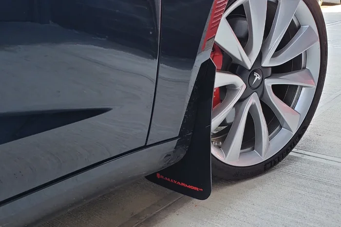 Rally Armor Premium Black UR Mud Flaps for Tesla Model 3