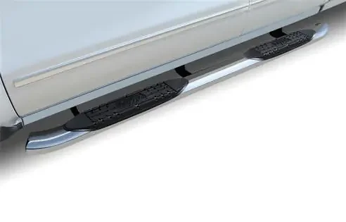 Raptor Series 1503-0145 4 OE Style Curved Oval Step Bars Polished Stainless Steel