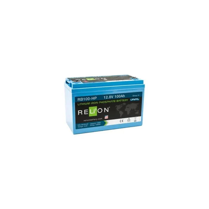 RELiON Lithium 12V 100Ah Leisure Battery LiFePO4 – REL-RB100-HP