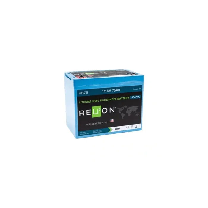 RELiON Lithium 12V 75Ah Leisure Battery LiFePO4 – REL-RB75