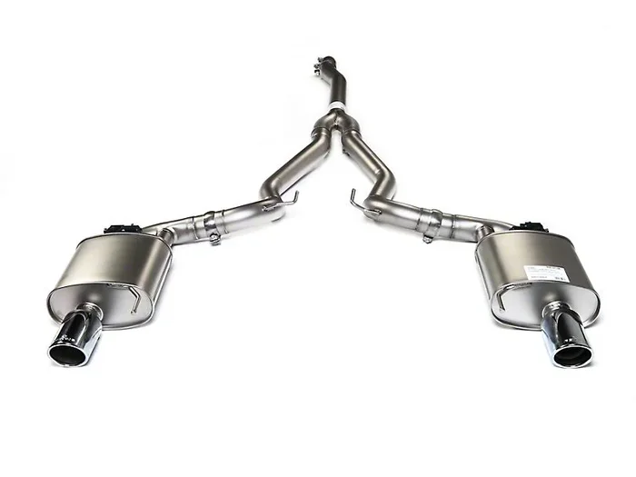 Remus 2015-2021 Ford Mustang EcoBoost Race Active Cat-Back Exhaust with Angled Cut Chrome Tips