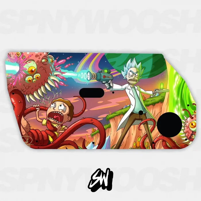 Rick and Morty Laser Door Card Vinyl Design
