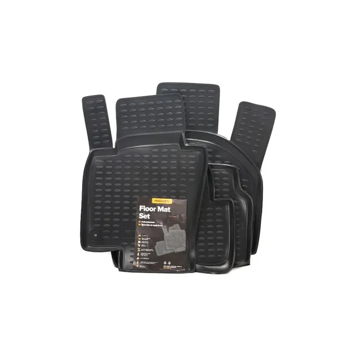 RIDEX 215A0055 Floor mat set for VW PASSAT Elastomer, Front and Rear, Quantity 4, Black