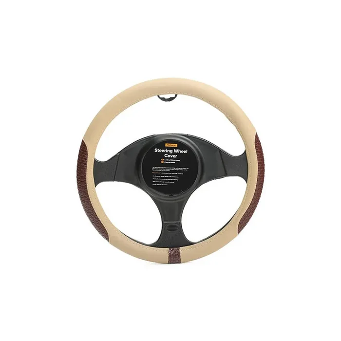 RIDEX 4791A0011 Steering wheel cover Beige, Ø 37-39cm, PVC