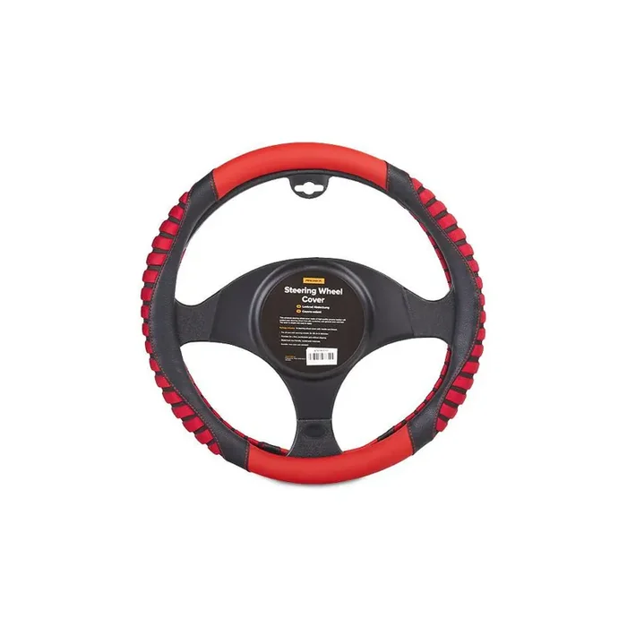 RIDEX 4791A0135 Steering wheel cover Black, Red, Ø 37-39cm