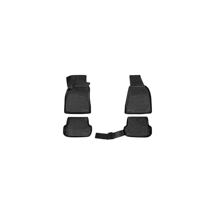 RIDEX Tailored 215A0031 Floor mat set for AUDI A4 Elastomer, Front and Rear, Quantity 4, Black