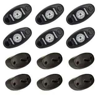 RIGID Industries 400293 ROCK LIGHT KIT AMB/6