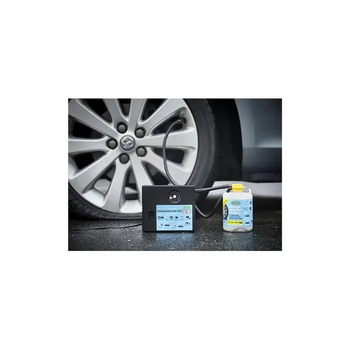 RING RTK4FR Emergency tyre repair kit with cigarette lighter plug, with storage bag, 450ml