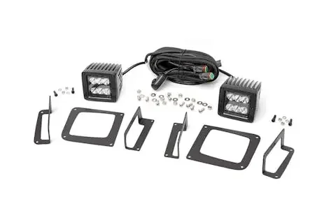 Rough Country 70689 2-inch Black Series CREE LED Fog Light Kit (GMC Sierra 1500)