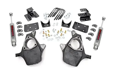 Rough Country 722.2 Front 2-inch / Rear 4-inch Spindle Lowering Kit