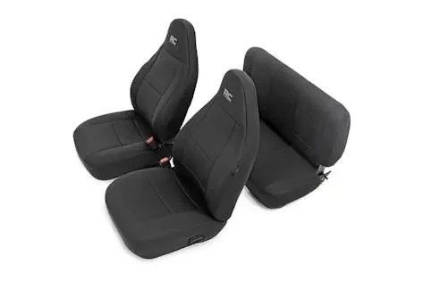 Rough Country 91000 Black Neoprene Seat Cover Set (Front & Rear)