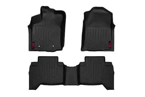 Rough Country M-71216 Heavy Duty Floor Mats – Front & Rear Combo (Double Cab Models)