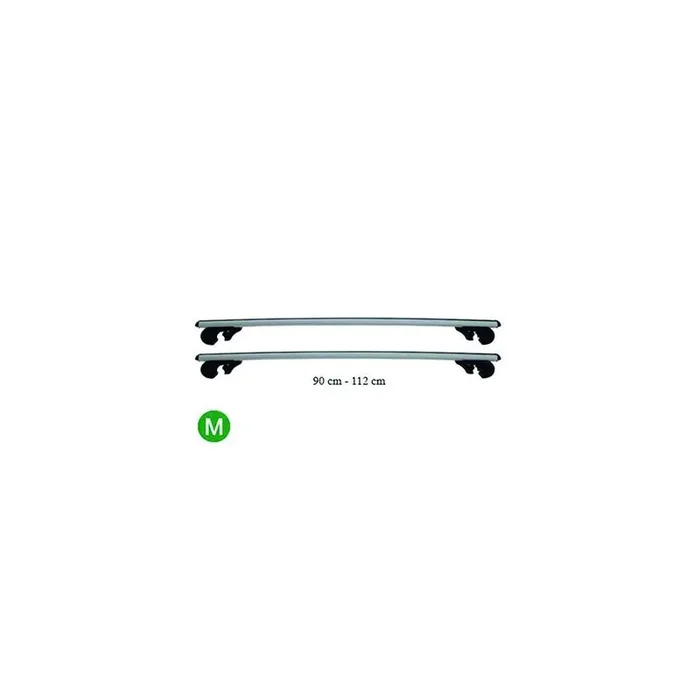 RUUUD CROSSB-M Roof bars for open roof rails, 90-112 cm, 75 kg, ABS (Acrylonitrile-Butadiene-Styrene Copolymerisate), Aluminium