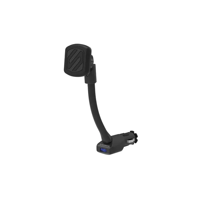 SCOSCHE MagicMount, Power 7295 Car phone holder flexible arm, with charger, cigarette lighter, Magnetic, with control light, universal 360°