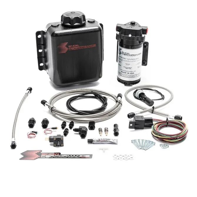 Snow Performance Stage 1 Boost Cooler Forced Induction Water-Methanol Injection Kit (Stainless Steel Braided Line, 4AN Fittings)