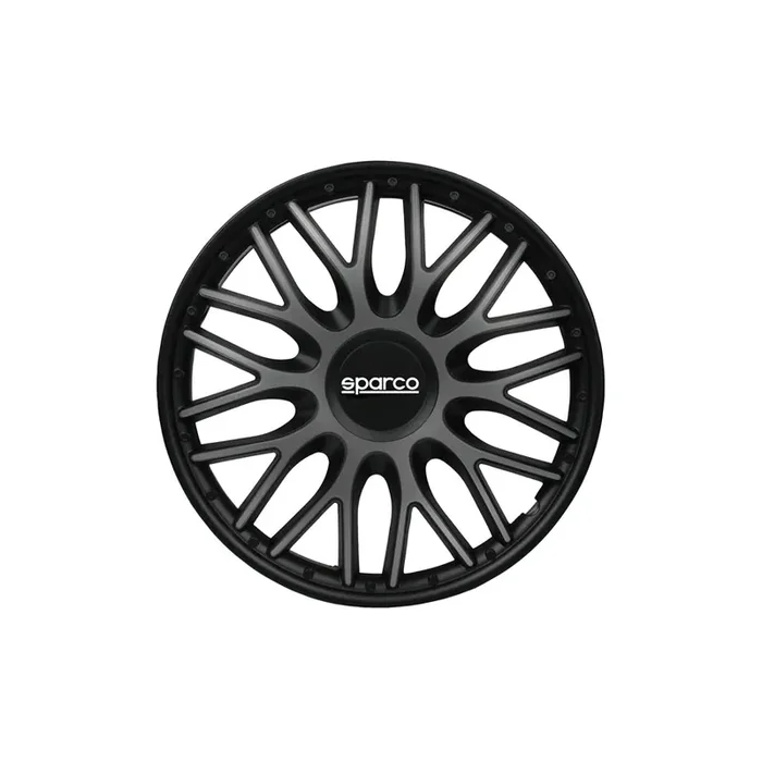 Sparco Roma SPC1496GRBK Wheel Trims 14 Inch (Black/Grey)