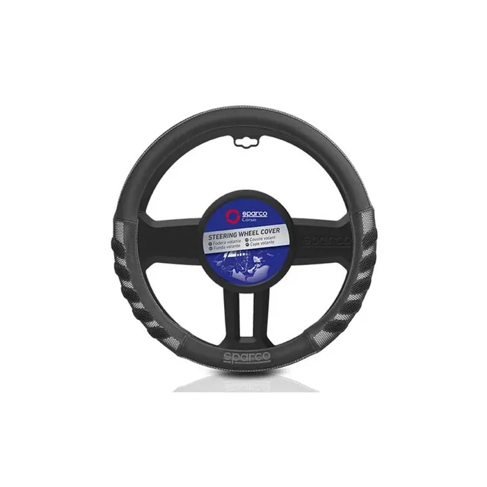 Sparco S101 INTL SPCS101GR Steering Wheel Cover (Black/Grey)